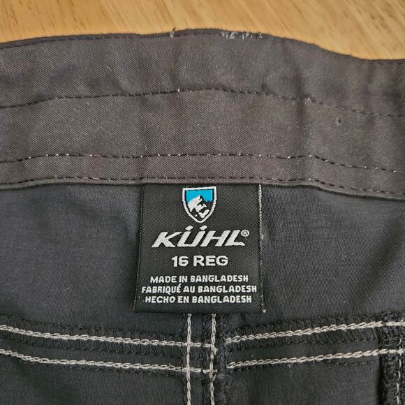 Kuhl Kliffside Convertible Hiking Pants Gray Cargo Pocket Sz 16 Reg EUC - Picture 4 of 13